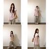 Summer Womens Casual Set With Silklike Fabric For Office And Daily Wear