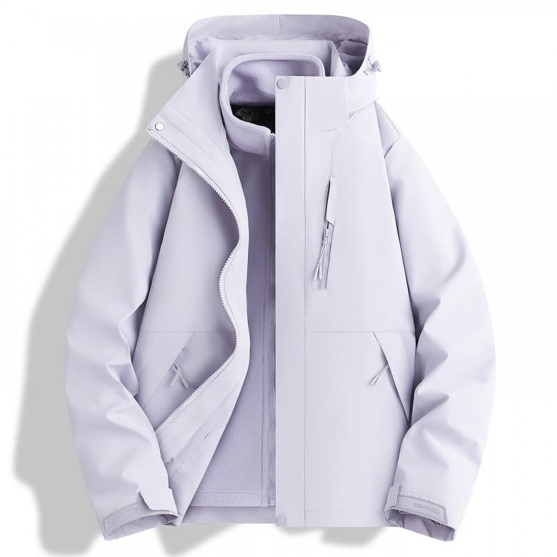 3-in-1 Waterproof Windproof Hiking Jacket With Removable Fleece Liner Men Women Outdoor Camping Trekking Winter Fall