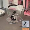 New Transparent Acrylic Tablet Stand, Foldable, Rotatable, Adjustable Height, Multifunctional Desktop Non-slip Tablet Support Stand, Set of 2