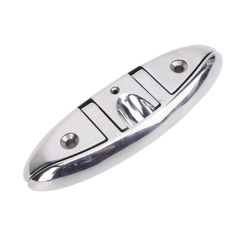 8in Boat Tie Down Cleat 316 Stainless Steel Highly Polished Rustproof Folding Dock Cleat for Marine Yacht RV