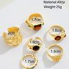 Tiger Eye Inlaid Crystal Ring Set Gold Plated Finger Open Rings Set New Geometric Rings Set  Women