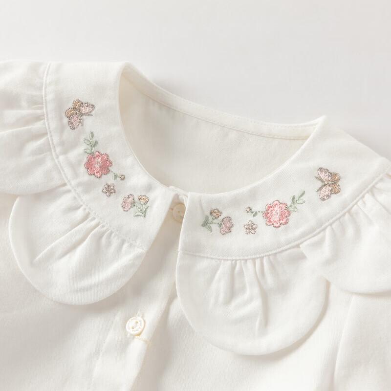 DAVE&BELLA Girls' Floral Print Cotton Shirt