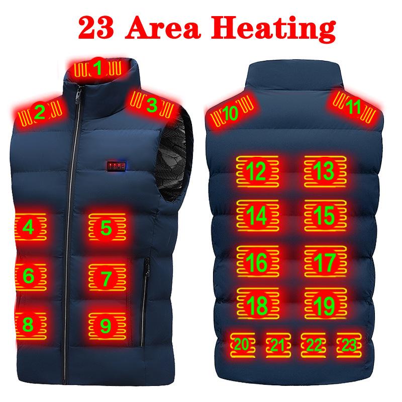 23 Districts Unisex USB Electric Heated Vest for Skiing & Fishing