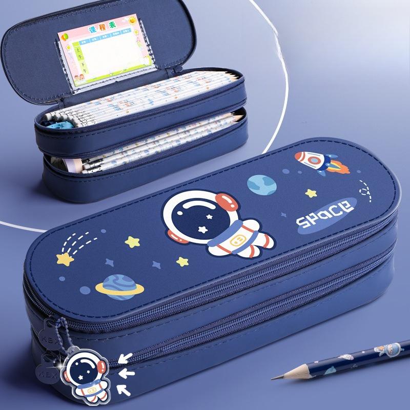 Double-layer Pen Case, High Appearance Level, Large-capacity Stationery Box, Simple Student Pen Case