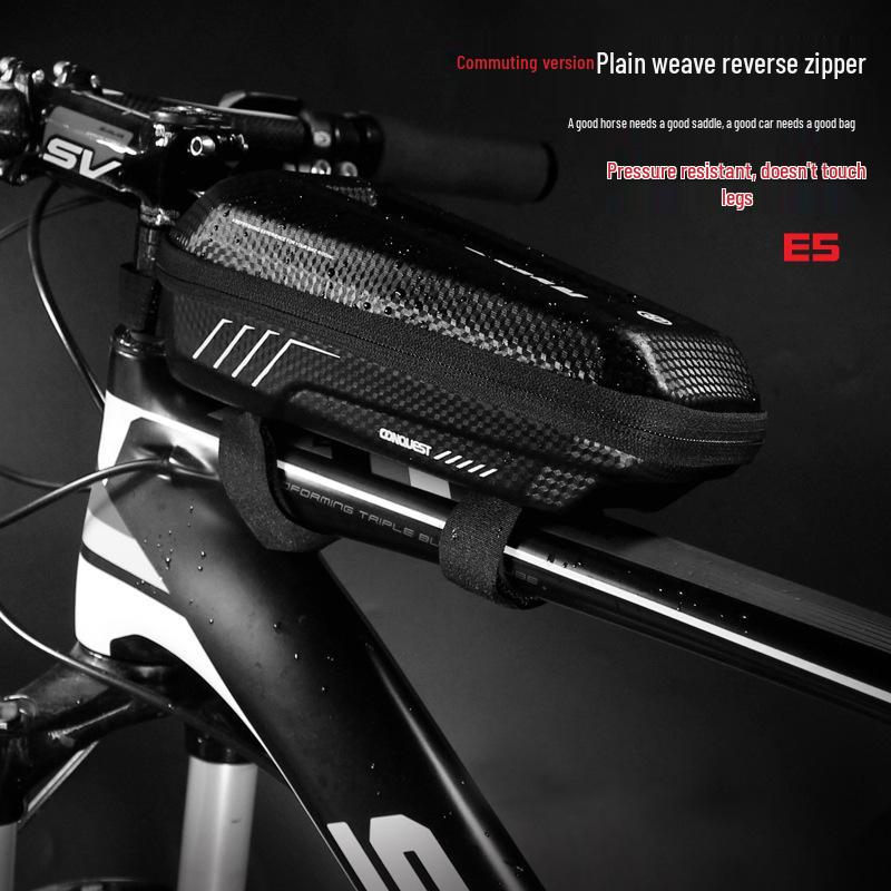 Mountain Bike Hard Shell Waterproof Frame & Handlebar Bag 1L