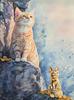 Japanese Black Cat Bathing Moon Lucky Cat Cartoon Illustration Retro Diamond Paintings Wall Art Pictures Home Decor Gift