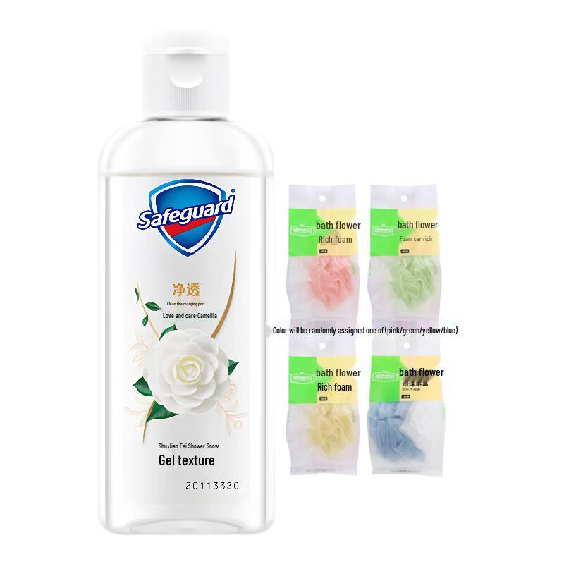Safeguard Gentle Camellia Shower Gel with Bath Flower