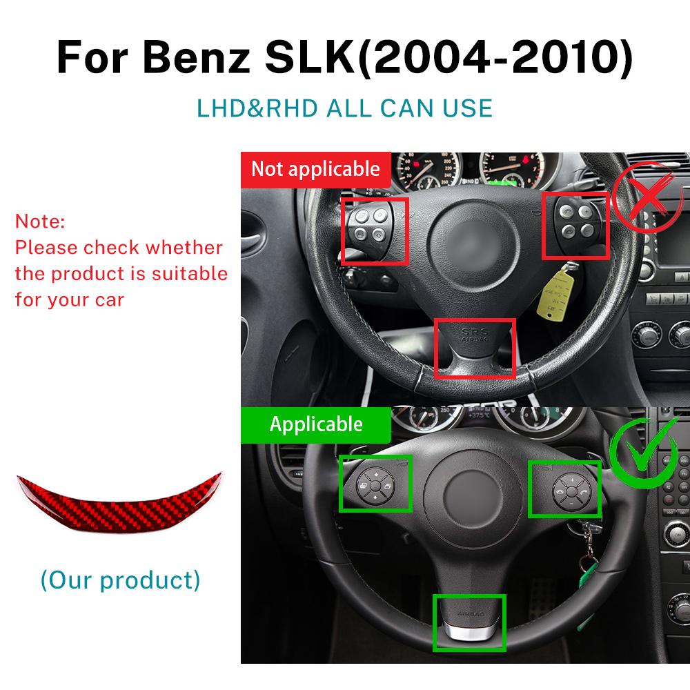 Interieur-Aufkleber im Carbonfaser-Stil für Mercedes Benz SLK R171 (2004-2010) - Armaturenbrett, Tür, Mittelkonsolen-Zierleisten-Aufkleber