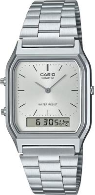 Quartz Watch Vintage Series Unisex Dual Time Silver Overseas Model [Casio] ANA-DIGI AQ-230A-7AMQY [Item]