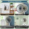 outdoor fan Remote control aluminum alloy folding fan with adjustable head portable silent desktop vertical multi-purpose