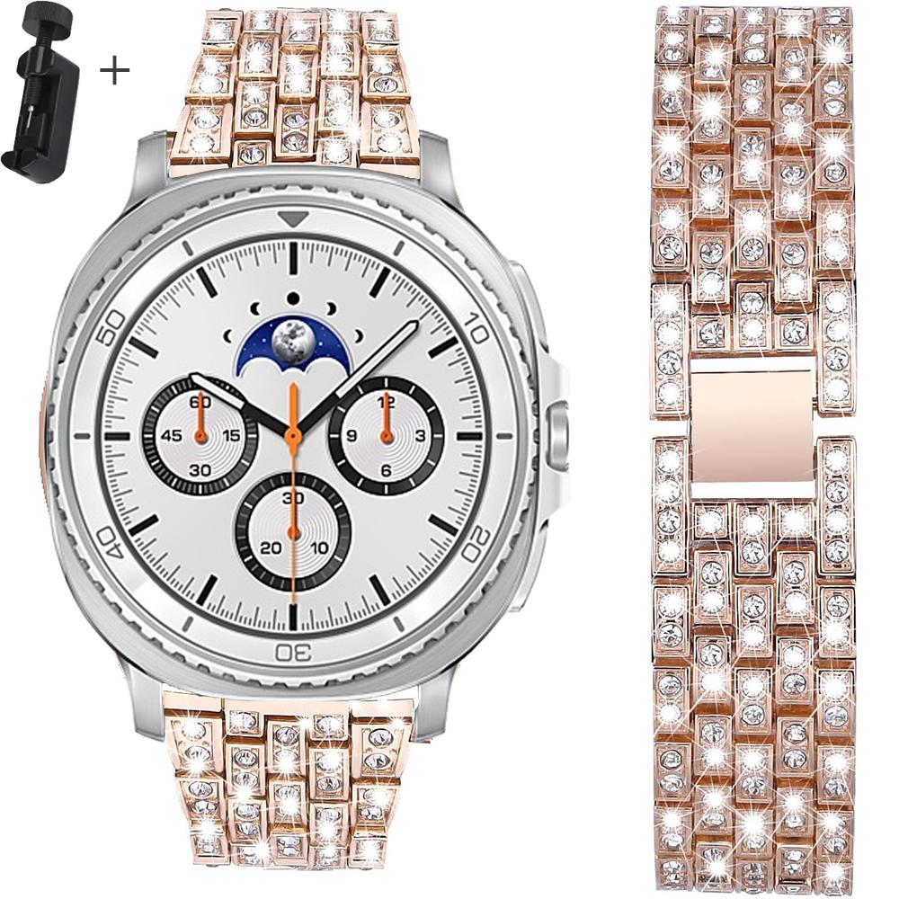 Diamond Band for Samsung Galaxy Watch 8 strap 40mm 44mm Sturdy stainless steel bracelet correa galaxy watch 8 classic 46mm belt