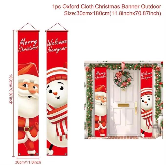 Christmas Hanging Door Banner Merry Christmas Decorations for Home Xmas Navidad Noel Natal Door Decor Happy New Year Gifts 2026