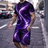 Men's Tees sets Summer Tops Short Sleeve Short Pants Crew Neck Casual Daily Vacation Summer