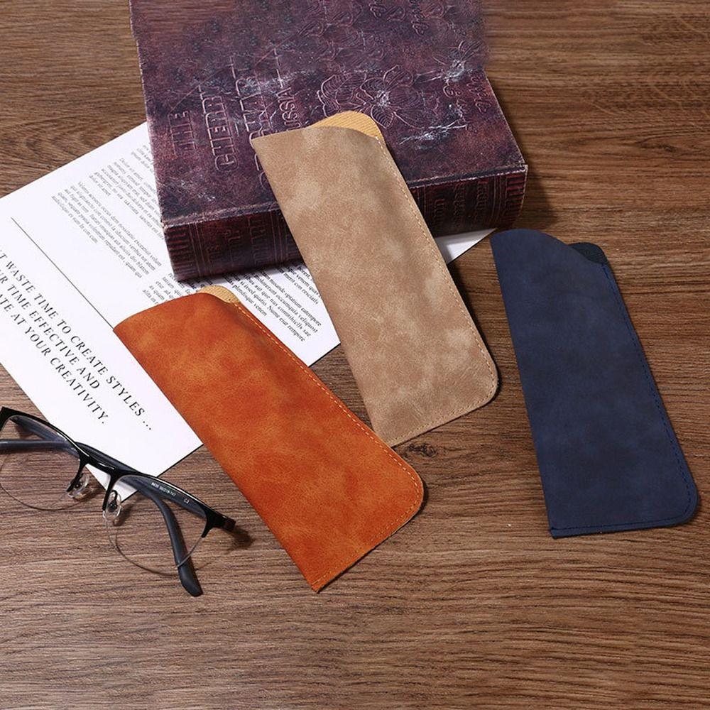 Rectangle PU Leather Glasses Bag Covered Eyeglasses Holder Small Sunglasses Bag  Jewelry Packing