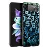 Number Pattern Hard PC Phone Case For Samsung Galaxy Z Flip 7 6 5 4 Black Cover For Galaxy Z Flip 3 Foldable Fundas Shell Capas