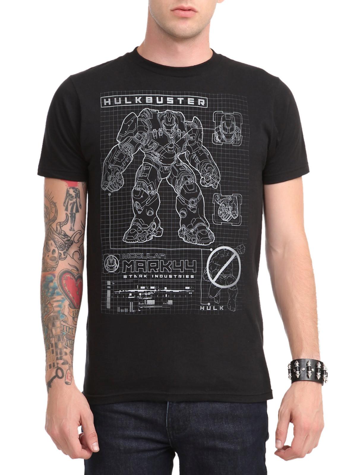 Marvel Hulkbuster Schematic T-Shirt S