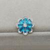 5pcs Colorful Zircon Flower Design Luxury Shank Buttons Of Clothing Elegant High Quality Shinning Rhinestone Sewing Button