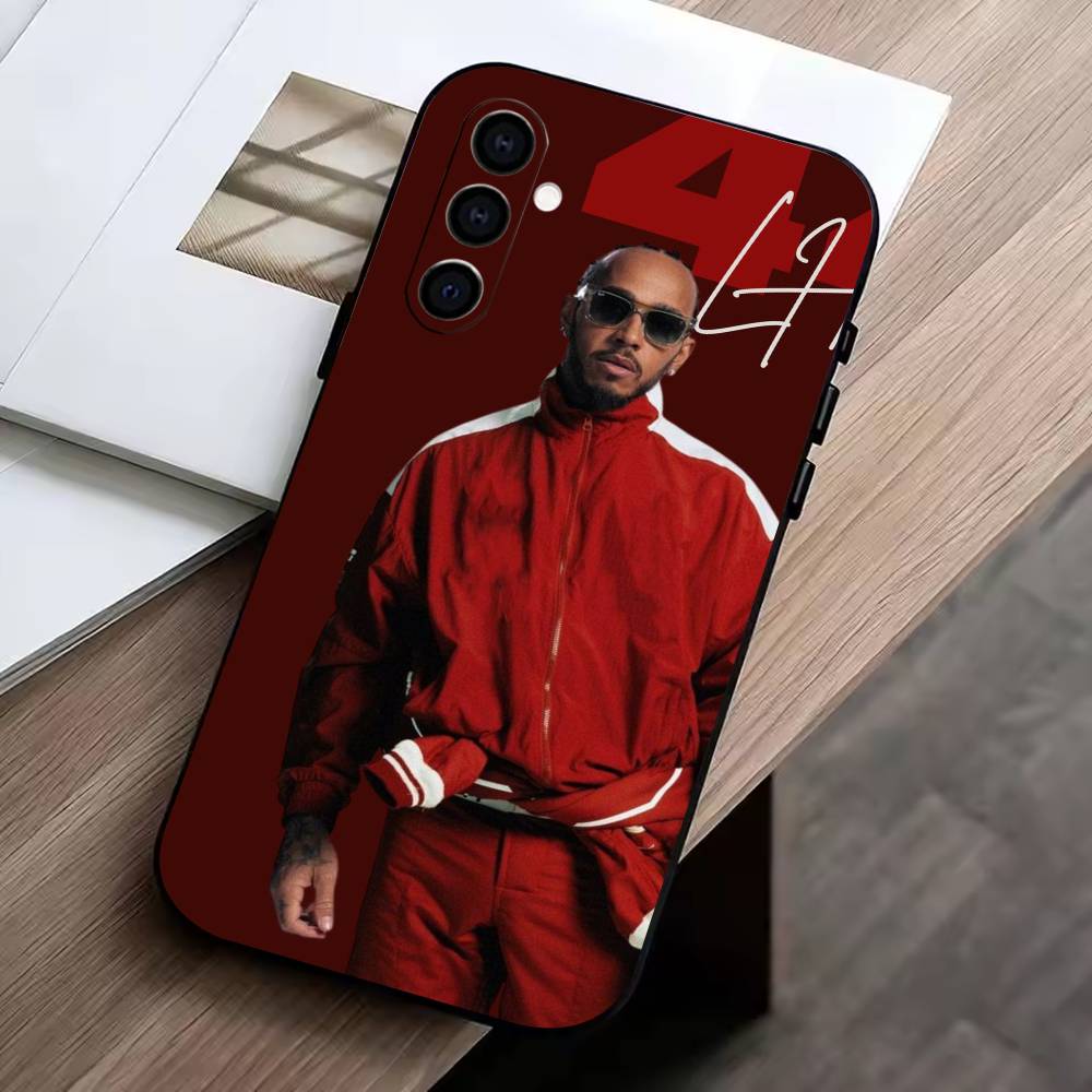 44 L-Lewis H-Hamilton  Phone Case Black Silicone Soft For Samsung Galaxy A73,A72,A71,A70,A53,A52,A51