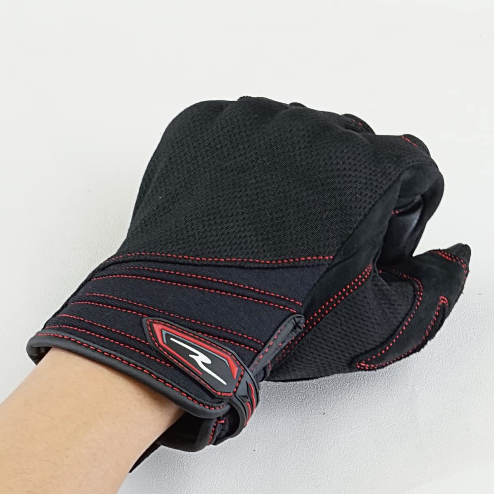 Motorcycle Comfort Knuckle Ethnic Size RR8026EB3 ROUGH&ROAD Gloves, Blue, L,