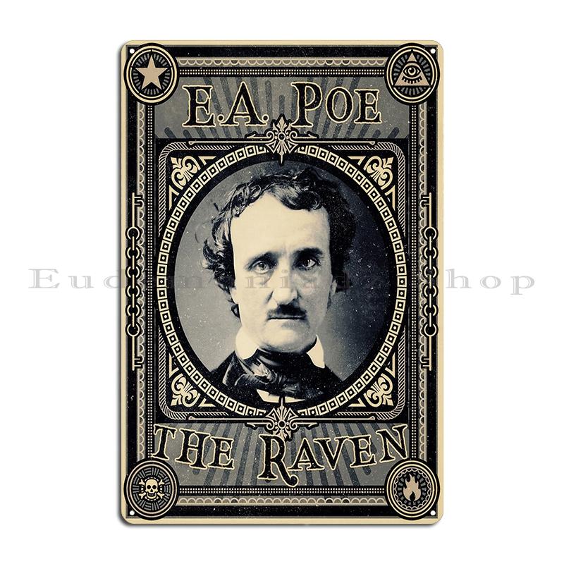 

Complete Edgar Allan Poe Tribute Artwork circa 1850 Six Tales The Raven The Black Cat Metal Printing Wall Plaque Tin Sign Poster 20x30cm