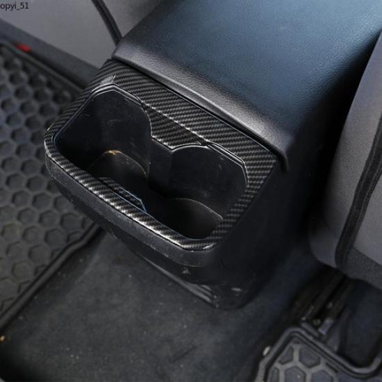 FOR Toyota Tacoma 2016- Carbon fiber Look Rear Water Cup Holder Trim 1pcs