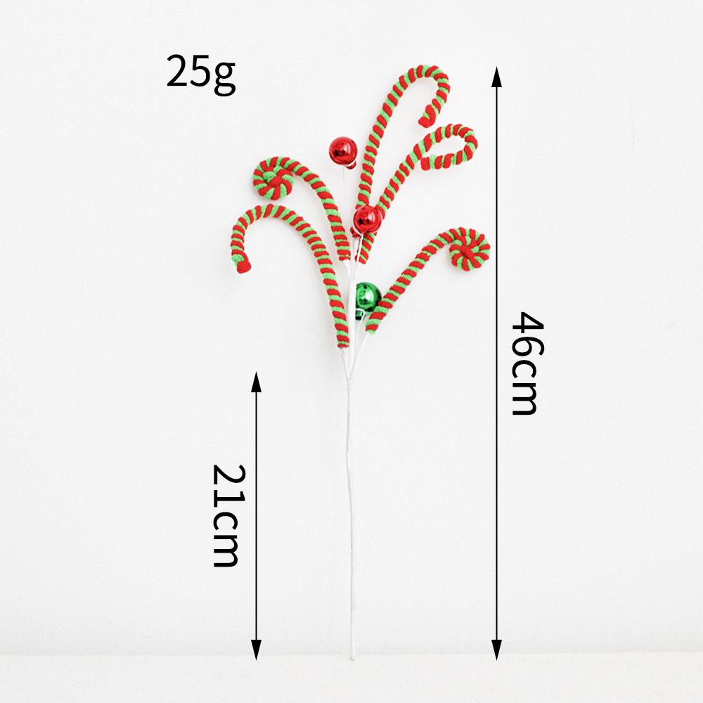 Plush Lollipop Cane and Ornaments Set for Christmas Tree Decoration