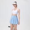 Women's 2025 Summer Slim Fit Casual Tennis & Badminton Outfit: Short Sleeve Tulip Top and Skirt Set