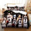 Luxury New 3D Print Anime Kids Kuroko's Basketball Bedding Set Luxury Duvet Cover Set Home Textile Queen King Single Size