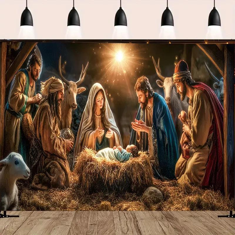 VIKAMA Biblical Scene Theme Tapestry Suitable For Wall Decoration In Family Living Rooms And Bedrooms Home Decoration
