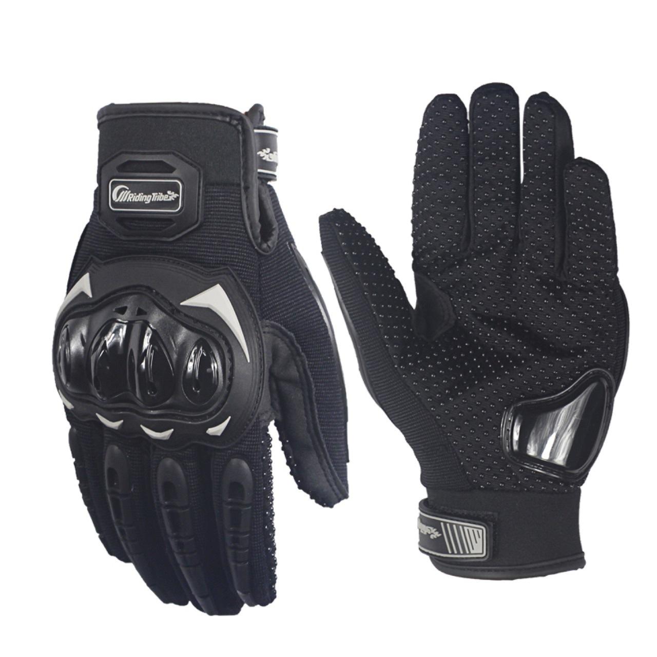 Full Finger Gloves Touch Screen Four Seasons Riding Motorcycle Rider Anti-Fall Tactical Gloves M чёрный