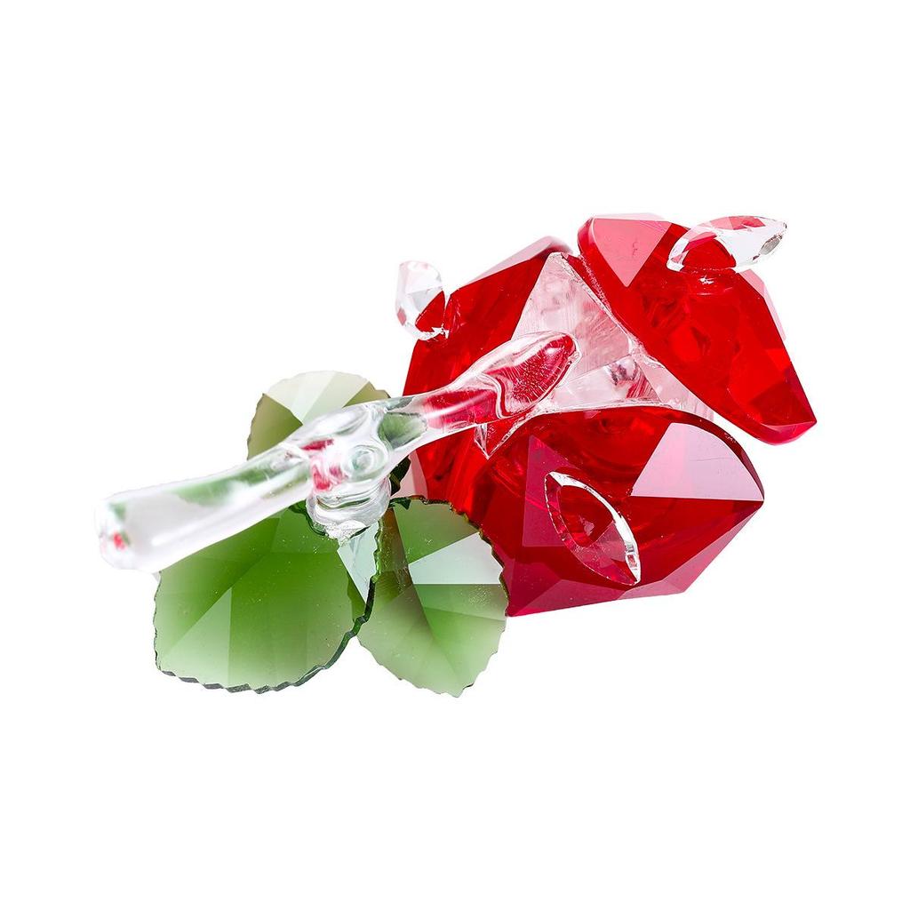 Crystal Glass Rose Ornament - Home Decor & Creative Gift