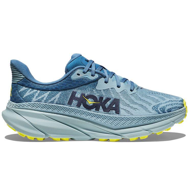 HOKA Challenger ATR 7 2E Wide Stone Blue Evening Primrose Men Sneakers 1134499-SBEP