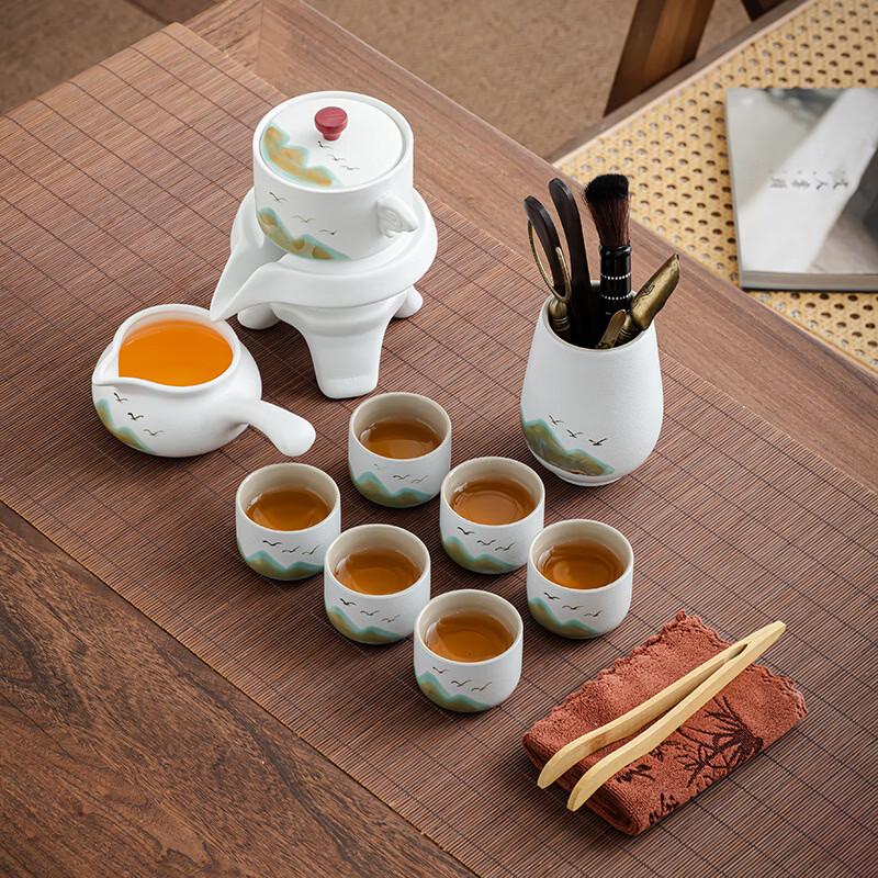 Zhuchuang Jingpin Chinese Coarse Pottery Automatic Tea Set