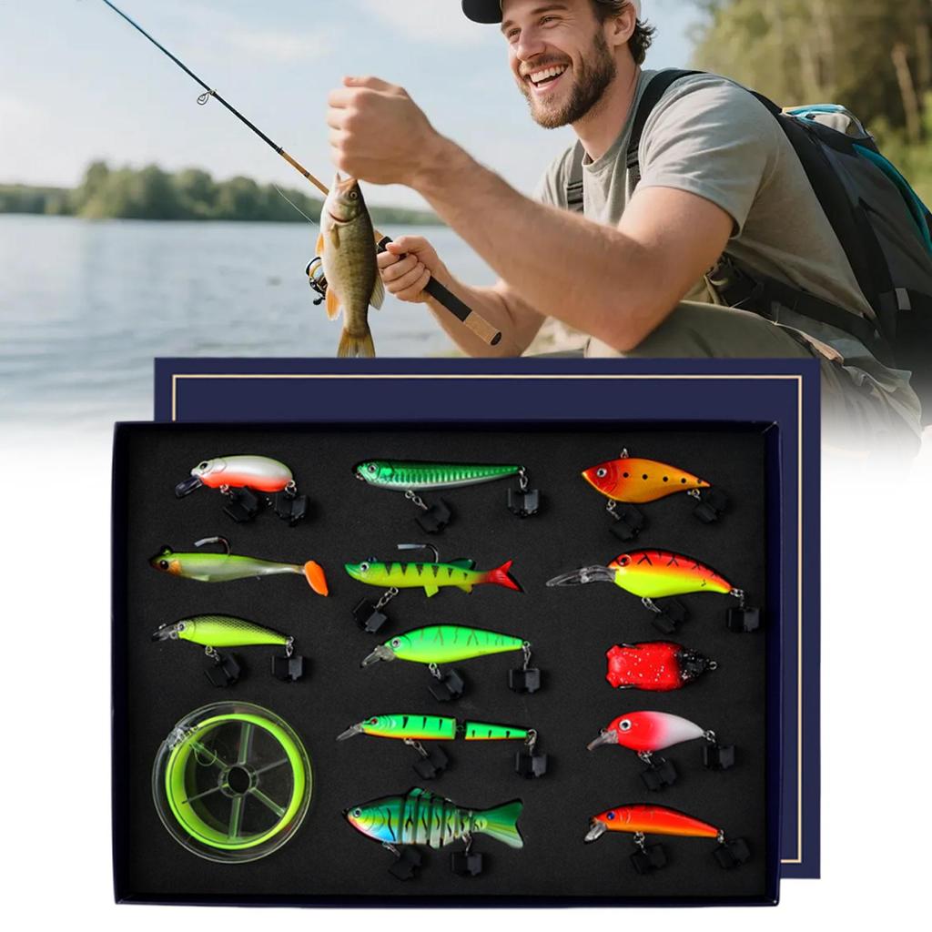 Fishing Lure Kit Lure Tackle Set Fishing Gear Kit For Outdoor Saltwater River Lake Pond Vacation Family Night Morning