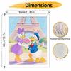 Disney Donald Duck Daisy Eiffel Tower Oil Paint by Numbers Painting Kit Handmade Diy Home Decoration Gift