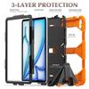 For iPad Air 11 (2025)/(2024) Case with Built-In Screen Protector Kickstand PC + Silicone Tablet Cover