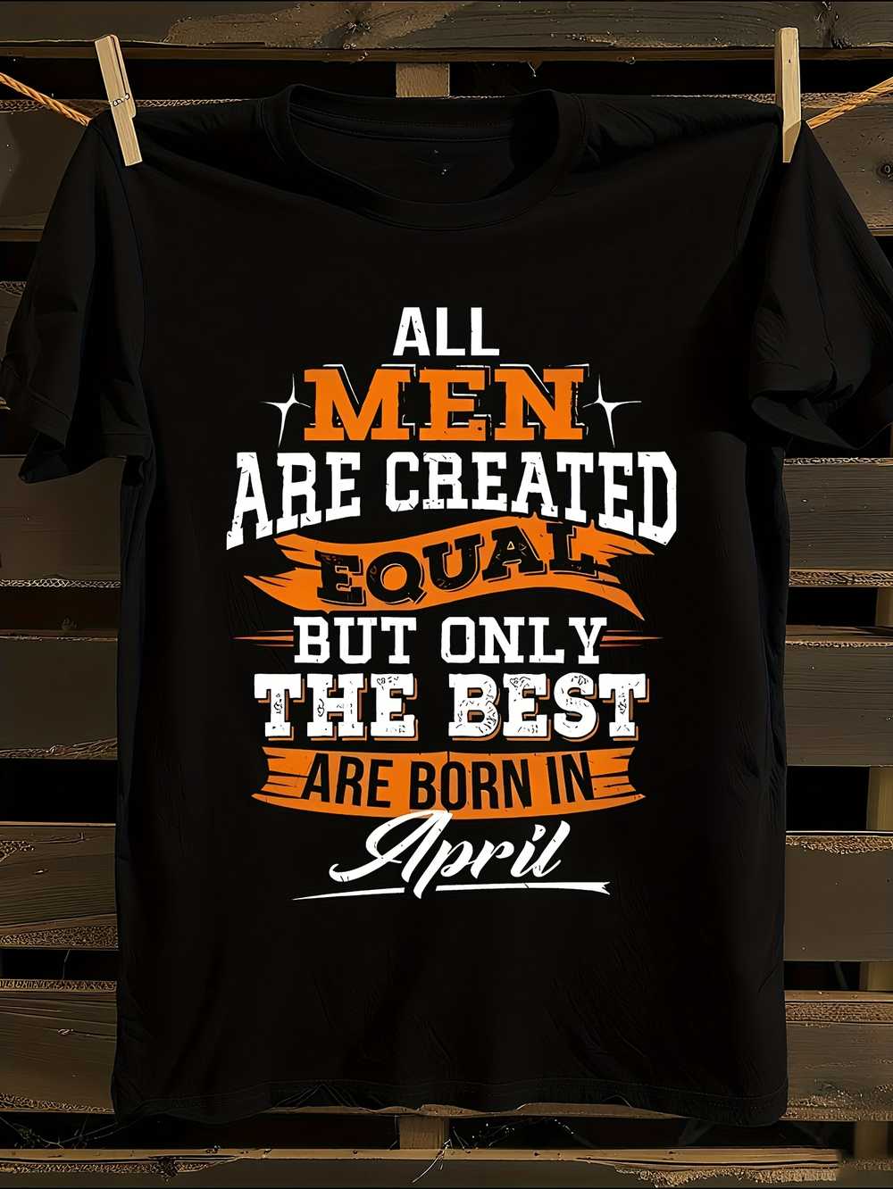 

April Birthday Month Pride T-Shirt Mens Tshirt Womens Tshirts with Letters Print Short Sleeves T-Shirt Casual Street Tee Shirt Top L