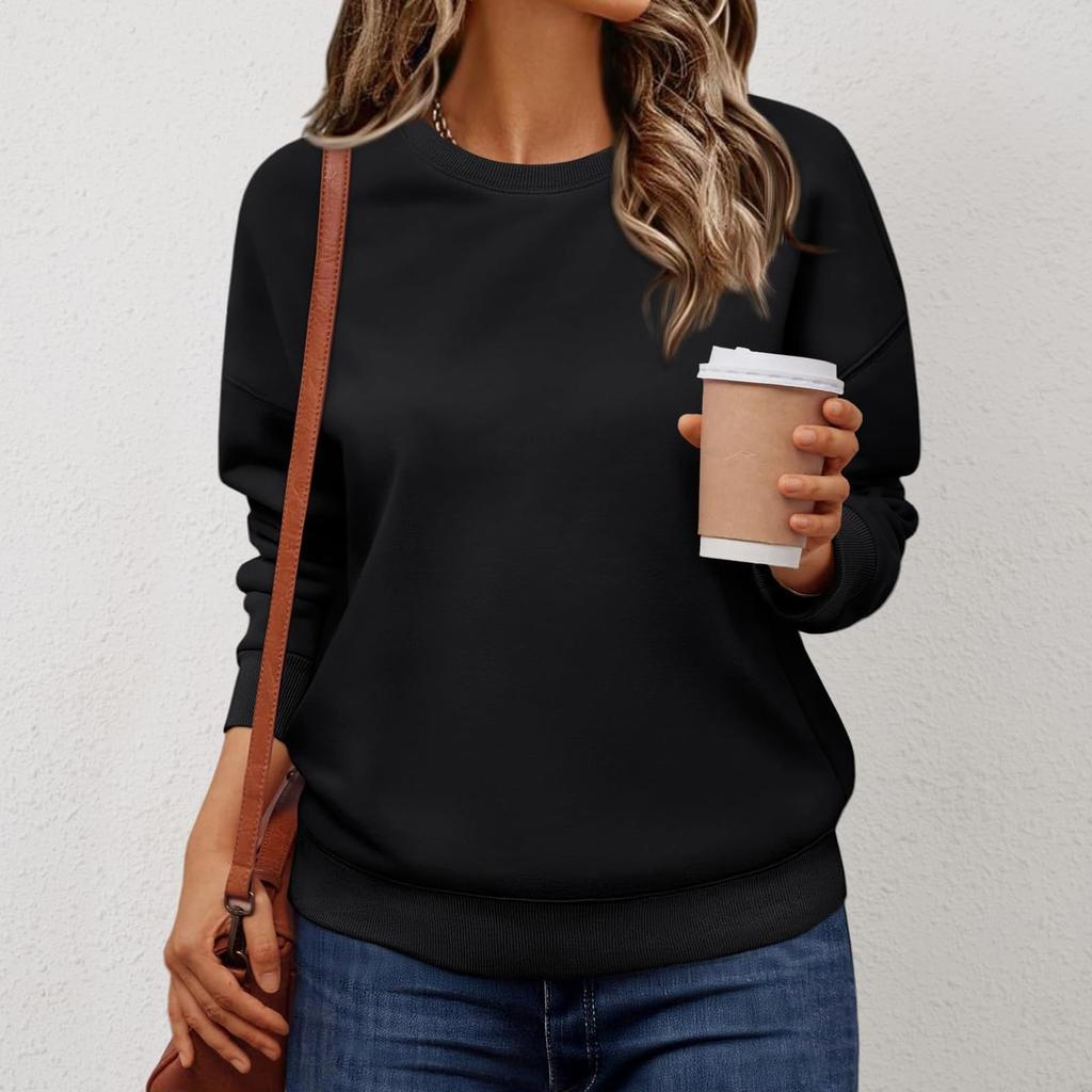 Women's Solid-color Fashionable Long-sleeved Top Hoodie