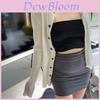 Casual Streetwear High Waist Short Skirt With Stretch Cotton For Summer Outfits
