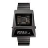 BENLYDESIGN Unique Metal Watch OLED Display Men's Digital Unique Metal Watch Lift-to-Wake Screen Stainless Steel Strap, Gray, White. Modern.
