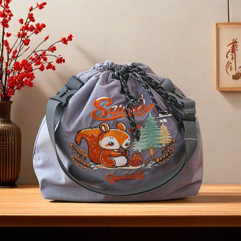 Cartoon Cute Embroidered Bento Handbag