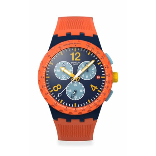 Orologio da polso Swatch CHRONO PLASTIC CAMO FLASH SUSI400 Unisex Adulto Arancione