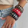 SHIXIN 3 Styles Retro Wooden Round Wide Bracelet for Women Bohemian Stackable Chunky Bangle Party Jewelry Gift Hand Accessories