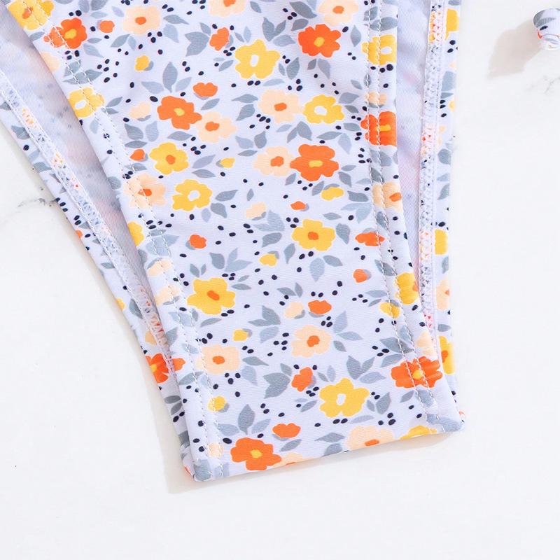 European and American Floral Lace-Up Bikini Swimsuit - 2025 Women's Sexy Three-Piece Swimwear