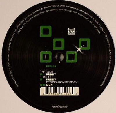 12inch Record DJULZ  Runny PFR85 POKER FLAT 2007 Germany Dance  Electronica