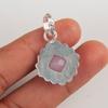 Rose Chalcedony Gemstone 925 Sterling Silver Jewelry Handcrafted Pendant 1.37" PP-34-15