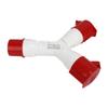 Y Shaped Industrial Plug 1 In 2 Out Explosion Proof 4 Core 2P and N and E IP44 Protection for Agricultural Production