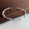 Xiaomi 100% Solid 925 Sterling Silver Retro Bracelet for Women Men Vintage Handmade Simple Sparckling Narrow Bracelet Birthday Gift