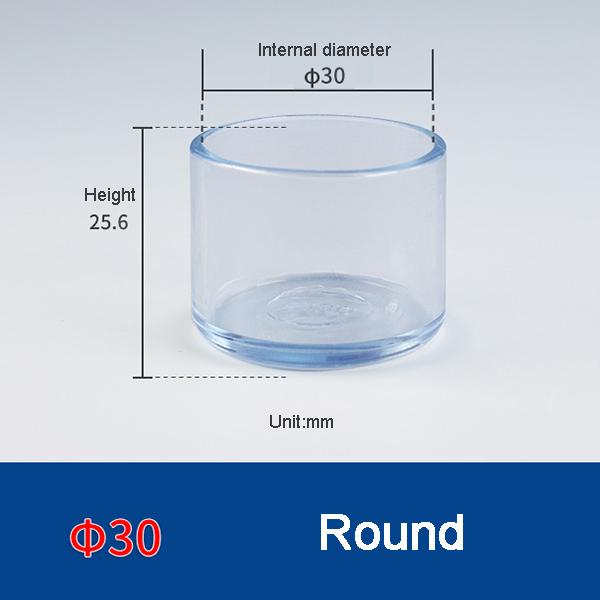 Transparent Thickened Table Foot Mat, Protective Cover, Non-slip, Wear-resistant, Furniture, Chair Noise, 4 Pcs Set Foot Cover
