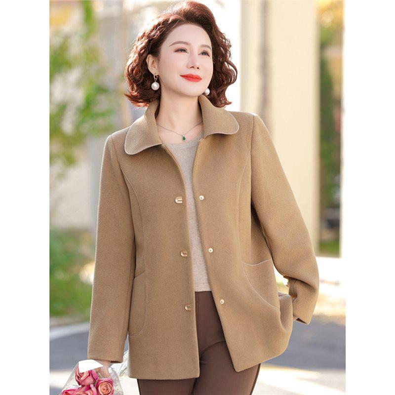 2025 Spring Woolen Coat: Elegant & Versatile for Middle-Aged Women